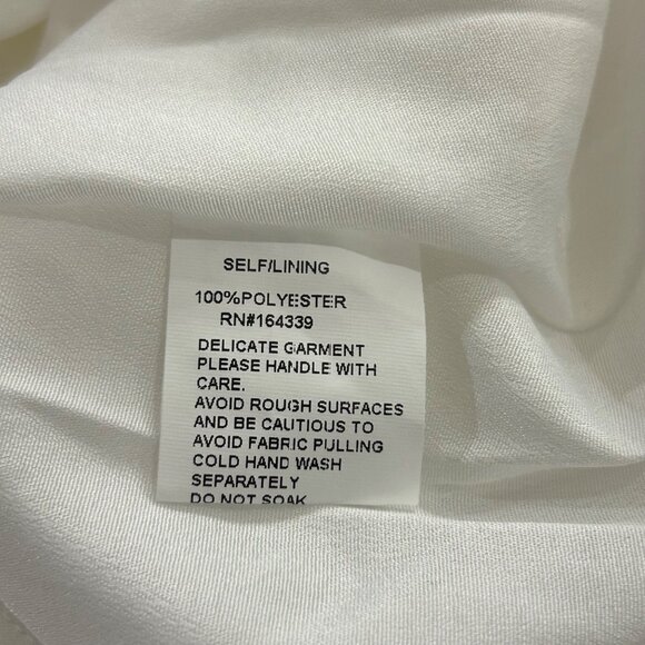 SNDYS Indigo Dress Womans XL White Maxi Plunging Neckline Summer Flowy NEW - Picture 7 of 13